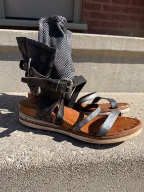 A.S. 98 Bowery Sandals Size 39 Leather Bohemian Festival Monk Booties AS98